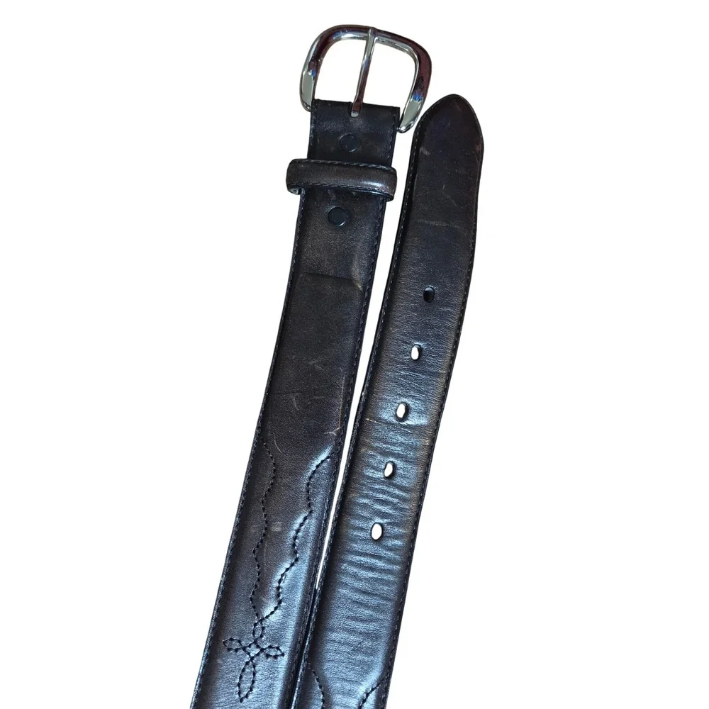 Silver Creek Classics Mens Leather Western Stitched Belt 40 Cowboy Rodeo 5110